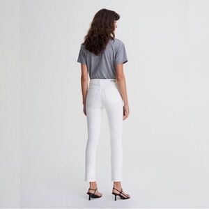 AG Adriano Goldschmied Women's High Rise White Jeans